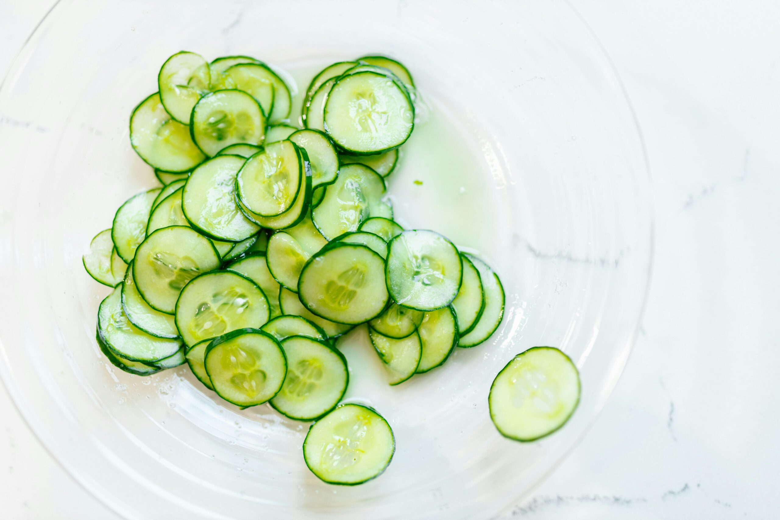 plate of cucumbers