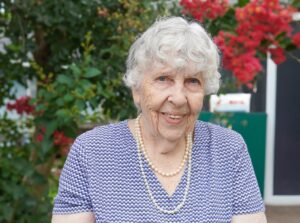 older white woman smiling